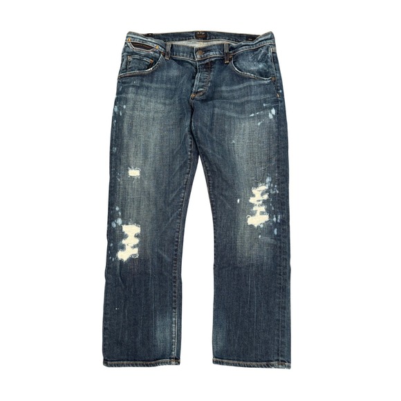 Citizens Of Humanity Denim - Citizens of Humanity Dylan Jeans‎ Womens 29 Dark Wash Distressed Relaxed Fit